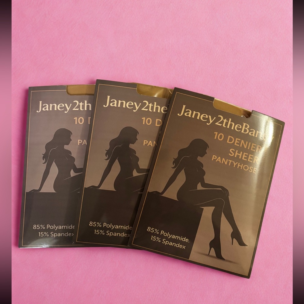 Janey2TheBaney SUNNY NUDE Sheer Pantyhose 10 Denier - Picture 2 of 4